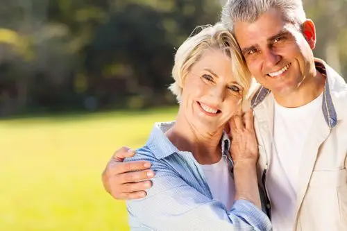 Couple outdoors enjoying time together