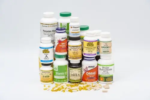 Assortment of vitamins and supplements
